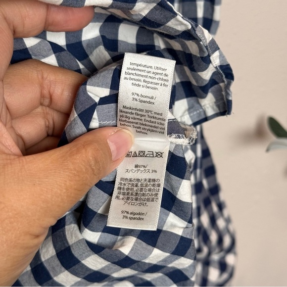 Vineyard Vines Women’s 2 Gingham Button Down Long Sleeve Logo Preppy Classic Top - Picture 5 of 6